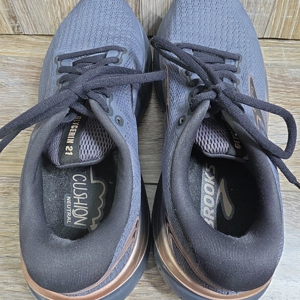Brooks Womens Glycerin 21 Black Copper 1204081B029 Running Shoe Sz 9.5B Medium - Picture 8 of 11